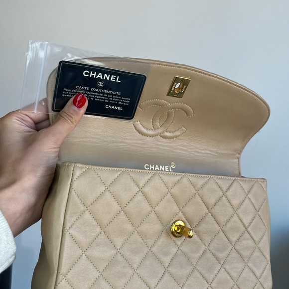 Chanel Vintage single flap with removable wallet 24K gold hardware - Picture 11 of 13